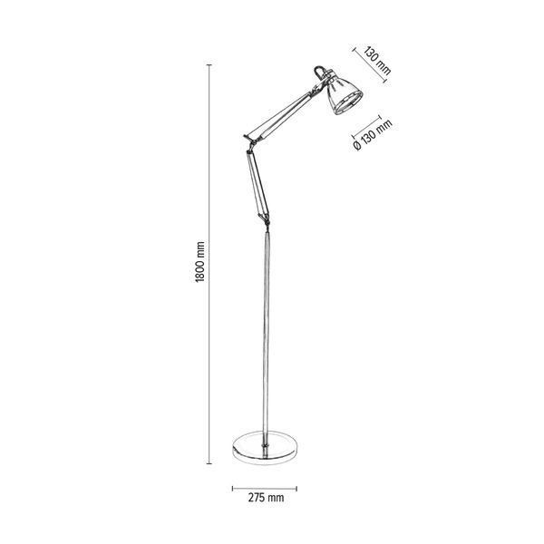 Lampa stojąca, wysoka, podłogowa, biurowa fiolet JERONA 180cm 7051114