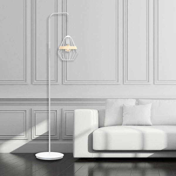 Lampa stojąca podłogowa INDUSTRIALNA CLIFF WHITE 1xE27 MLP5522