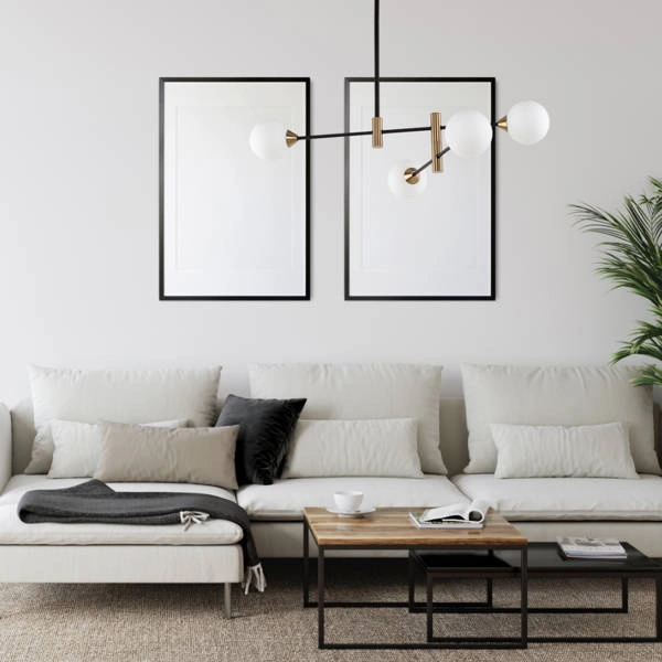 Lampa wisząca MARINO dł. 84cm 4xG9 | mosiądz