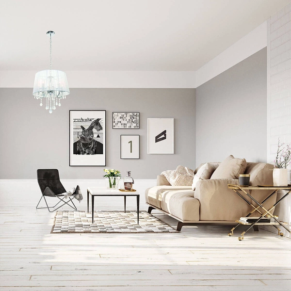 Lampa wisząca MONA, srebrna, 5x40W E14