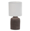 Lampa gabinetowa/stołowa/nocna INER 41-79862 ceramiczna brązowa/abażur biały 1x40W E14
