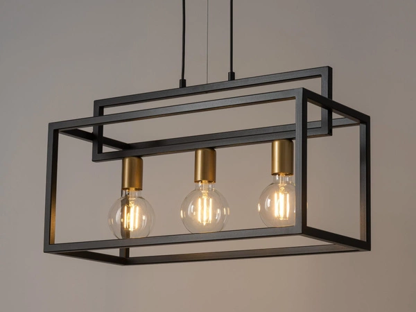 Lampa Sigma VIGO 3 czarny/złoty lampa wisząca 32441