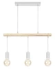 Lampa wisząca IZZY 33-78070 biała + drewno 3x60W E27