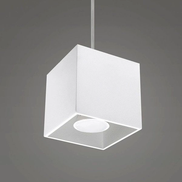Lampa wisząca Sollux QUAD 1 Aluminium biały 12W LED, SL.0062
