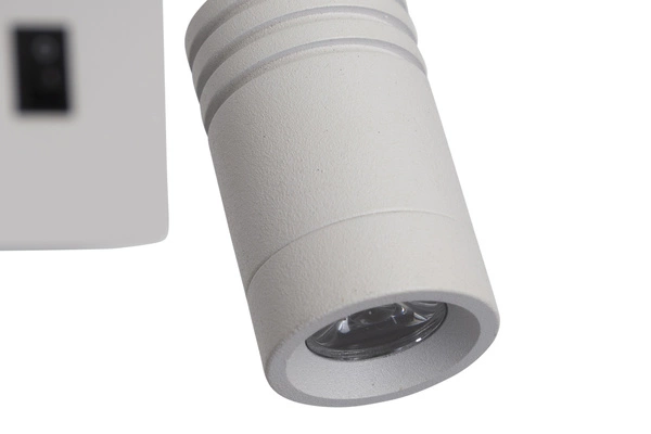 Kinkiet MAGNUM 21-75673 biały/czarny 1x40W E27 + 3W LED, barwa ciepła 3200K