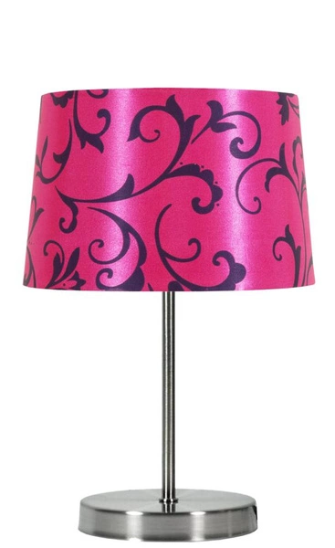 Lampa stołowa/nocna AROSA 41-55866 satynowa/abażur różowy 1x40W E14