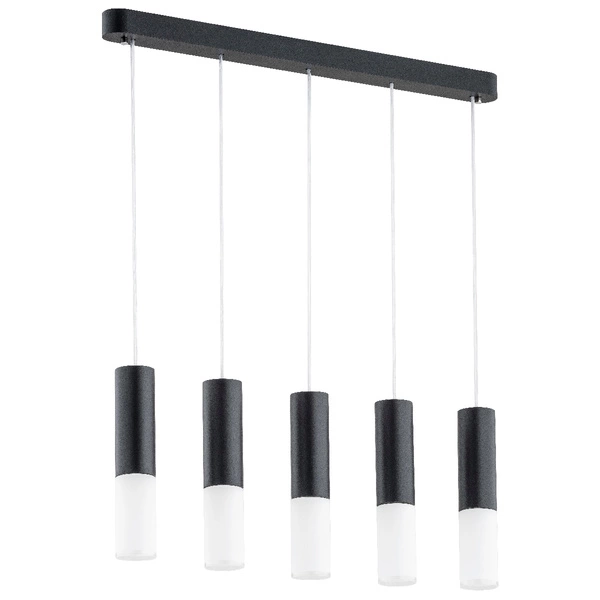 Lampa wisząca ALFA ELIOT CZARNO-BIAŁA 5xE14 6cm | 63046