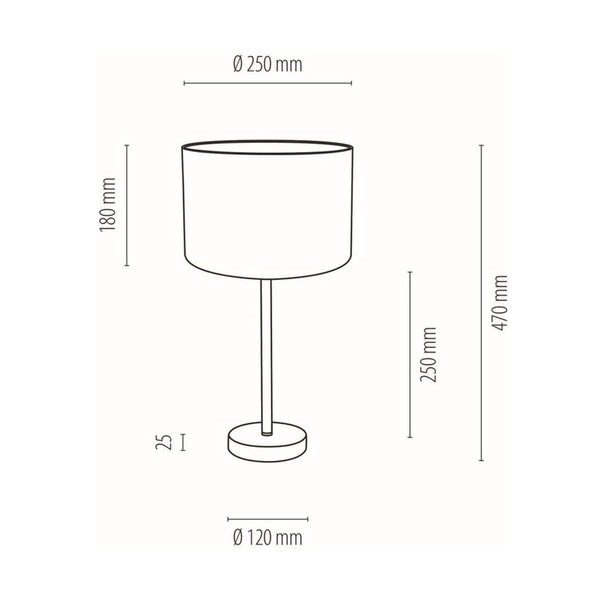 Lampa stołowa Dove 1xE27 maks. 40W Czarny metal/czarny kabel PVC/czarny kabel materiałowy 724400104
