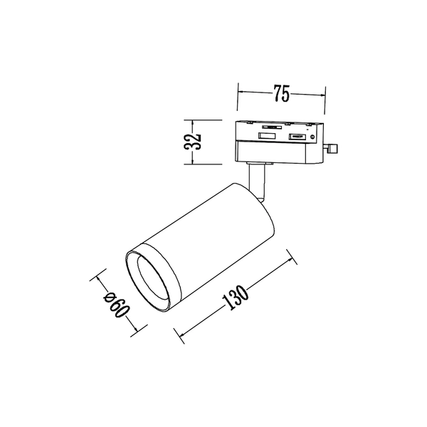 Oprawa Mica Track Biały + Chrom 1xGU10