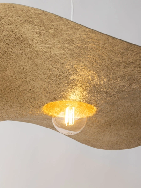 Designerska lampa wisząca KAPELLO M E27 60W śr. 55cm | biały złoty