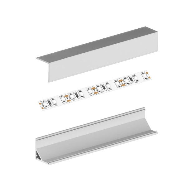 Profil LED P3-2 narożny 100cm szer. 22mm | do osłonek C17/C18 | biały