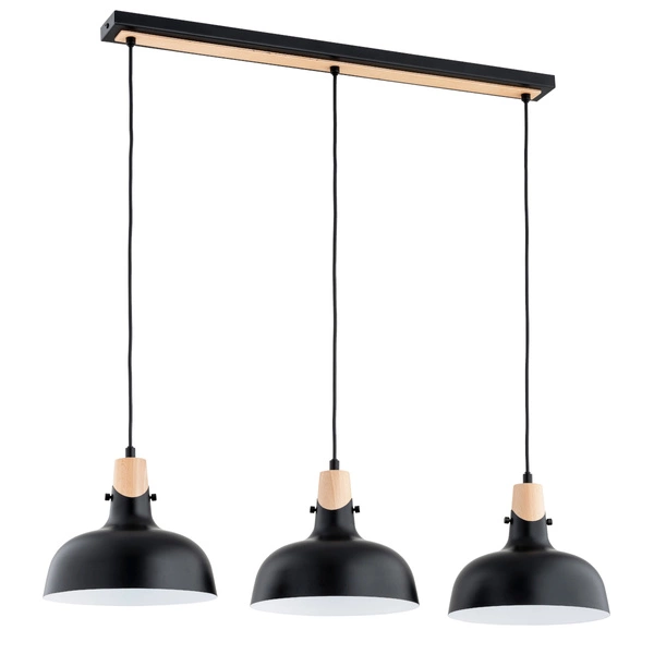Lampa wisząca ALFA SOLO CZARNA 3xE27 85cm | 62381