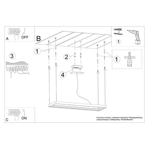 Lampa wisząca TUULA L, biała, 50W LED, barwa ciepła 3000K, TH.165
