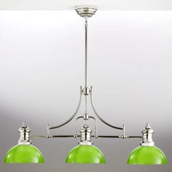 Klasyczna Lampa wisząca PLATINO wys. 170cm 3xE27 15W IP20 | nikiel błyszczący