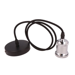 Lampa  zwieszana 1xE27 aluminium - chrom