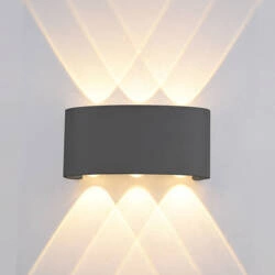 Kinkiet zewnętrzny Ortelo dł. 17cm 6W 3xLED | czarny