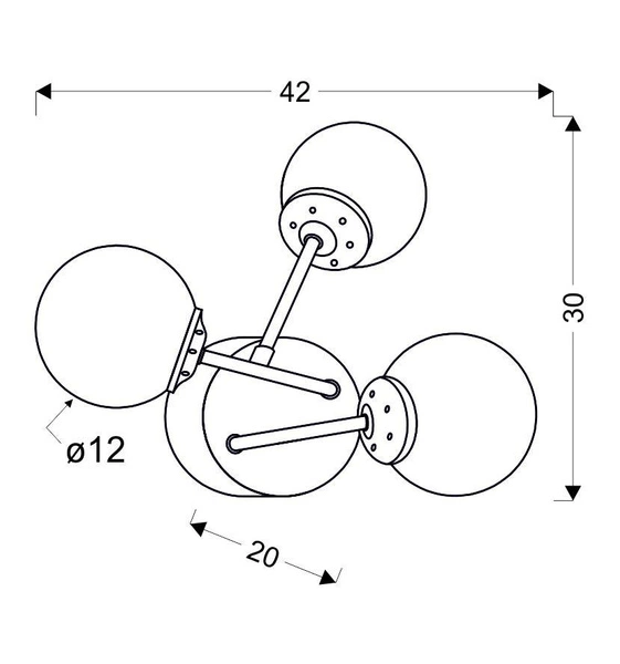 Nowoczesny kinkiet BEST 3xE14 chrom/miedź 23-67258