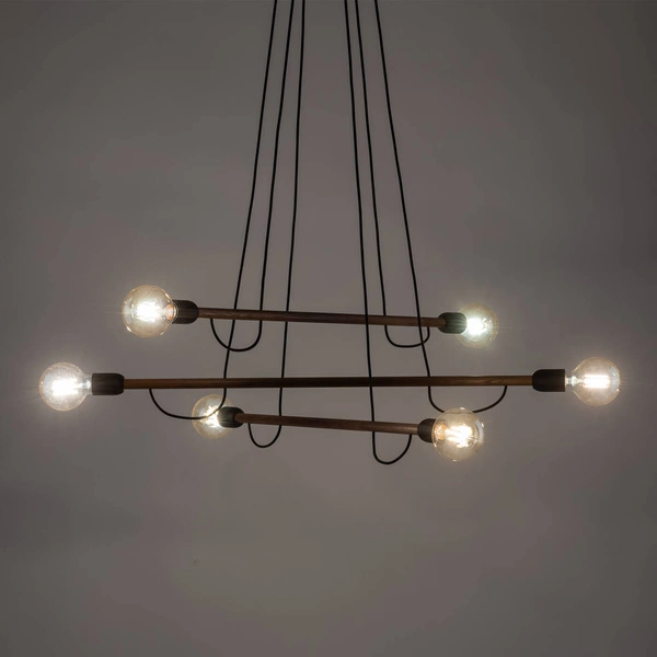 HELIX WOOD ORZECH LAMPA WISZĄCA 6 PŁ 4950