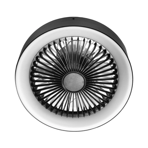 Lampa LED ring wiatrak do szyn magnetycznych na wysięgniku 12W 48V 4000K DIMM + Pilot | Czarny