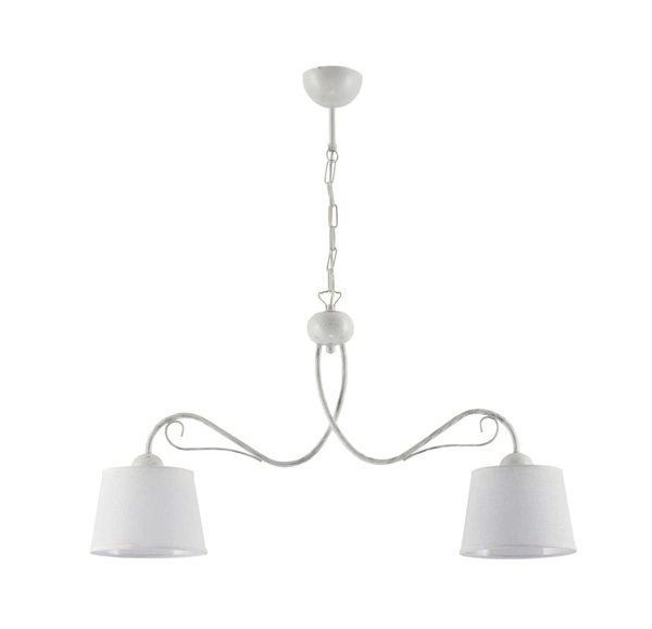 Klasyczny Żyrandol KAMELIA wys. 80cm 2xE27 15W IP20 | Biały