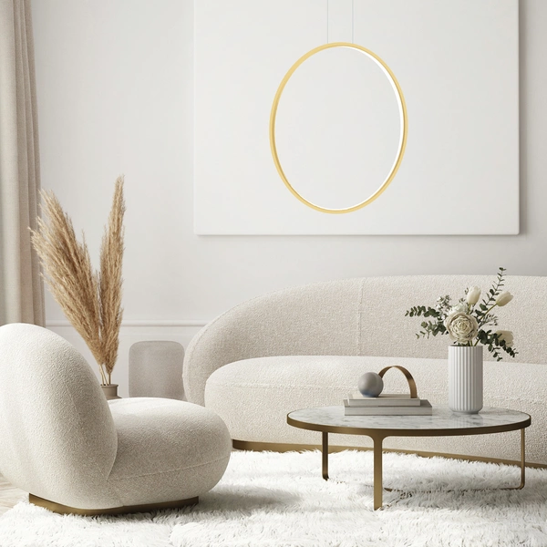 Lampa wisząca SATURNO, złota, 46W LED, barwa neutralna 4000K, ML8857