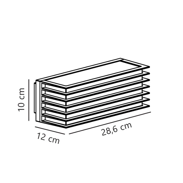 Kinkiet FLUCTUS E27 15W Metal | Czarny