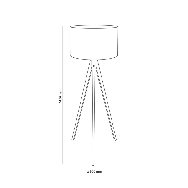 Lampa podłogowa TREVISO 5039 czarna 5039