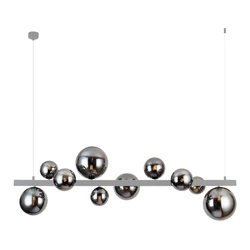 BUBBLES GLASS SHADE SET 10 SMOKY