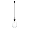 Lampa wisząca PEAR L 59cm E27 | czarny/transparentny 7797