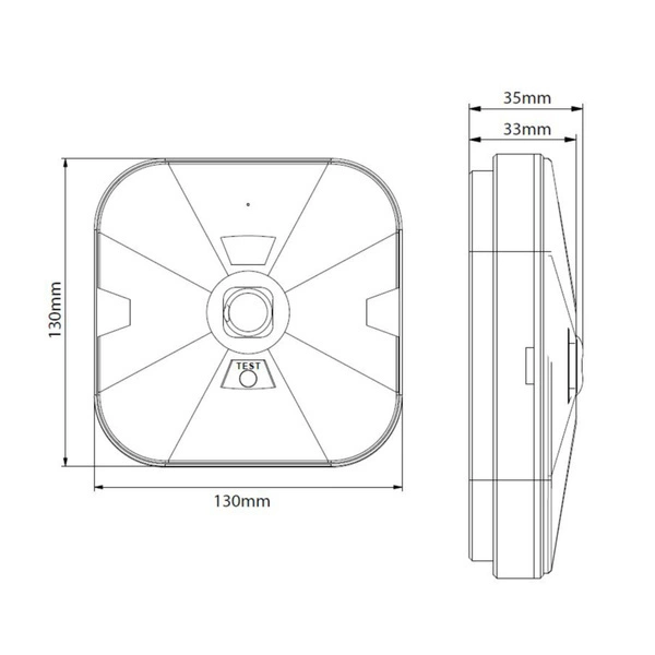Lampa open area z zasilaniem awaryjnym GATRION-SM 1W IP54 IK10 | biały