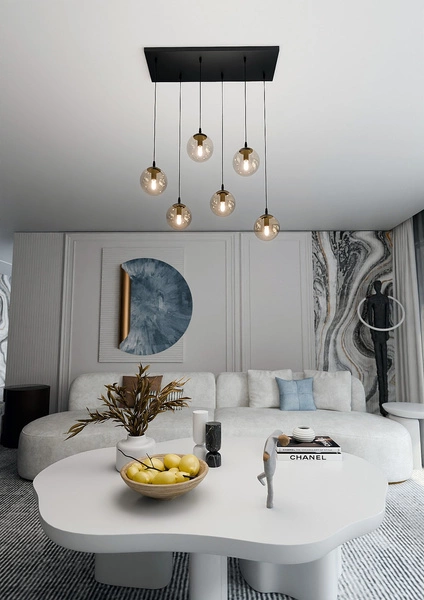 Lampa wisząca Emibig COSMO 6 BL MIODOWY 713/6