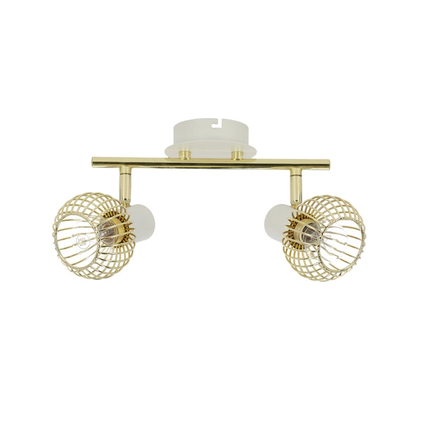 Nowoczesna lampa sufitowa OSLO listwa 92-61805 2xE14 biały/złoty