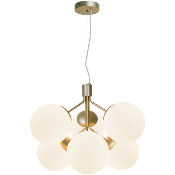 Lampa wisząca IVONA E27 28W Szkło | Mosiądz