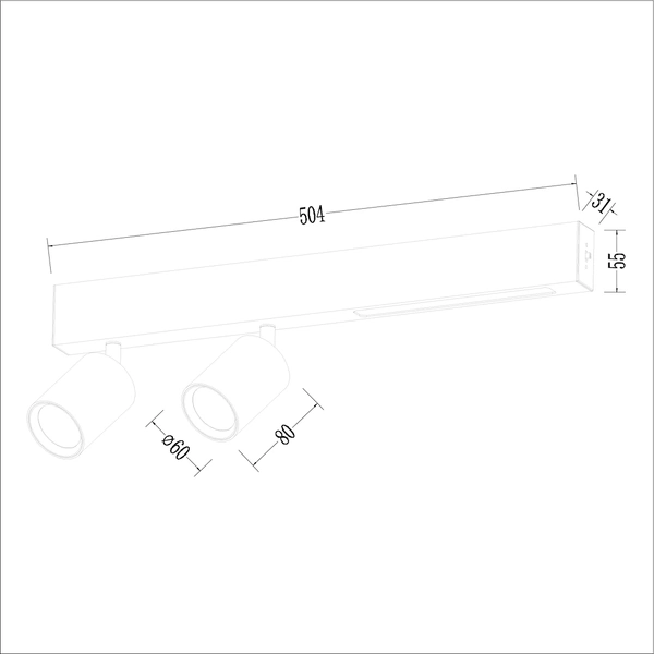 Lampa Sufitowa Magnet 9W+2xGU10 3000/4000K Biały