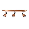 Lampa sufitowa/ścienna CROSS listwa 93-32782 miedziana 3xGU10