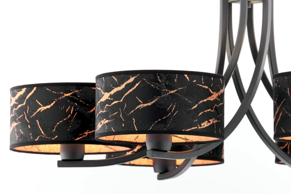 Klasyczny Żyrandol ARTHUR wys. 71cm 6xE27 15W IP20 | czarny