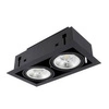 Oprawa halogenowa wpuszczana 2xGU10 AR111 | Czarna