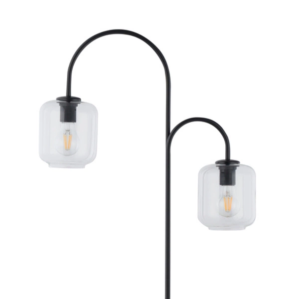 Klasyczna lampa stojąca do salonu SHINE E27 60W wys. 164cm | transparentny