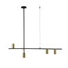 Nowoczesna lampa wisząca ARIZONA 4, czarny/złoty, 4x40W GU10