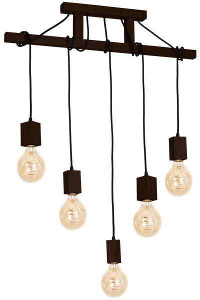 Lampa Wisząca JACK, MLP4361, orzech, 5x60W E27