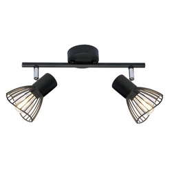 Lampa sufitowa FLY listwa 92-61898 czarny/chrom 2xE14