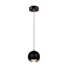 Lampa wisząca z drewna Ball w zestawie 1xLED GU10 5W Drewno bukowe z orzecha włoskiego/Czarny metal 5143176