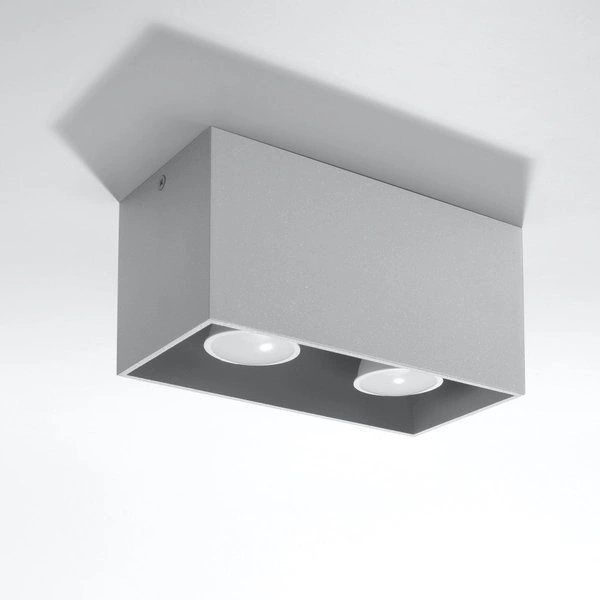 Plafon QUAD MAXI, Aluminium, Szary, GU10 2X40W, SL.0382