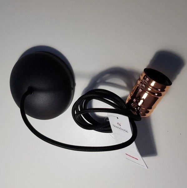 Retro zwis miedź CABLE BLACK / COPPER 160cm 9747