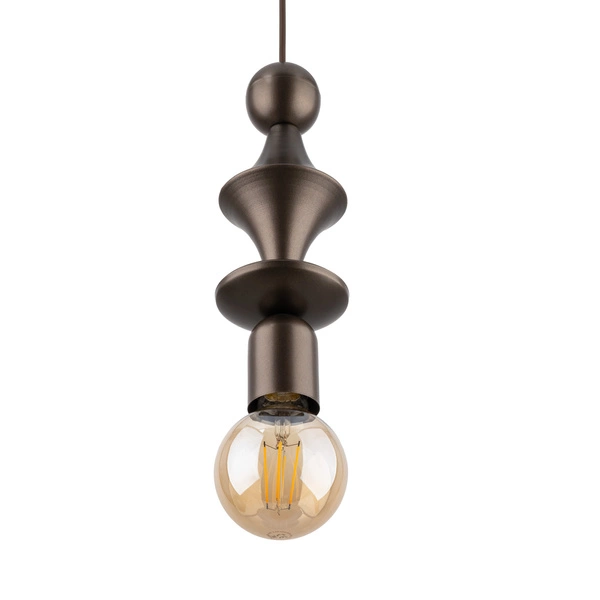 Lampa wisząca TOWER BROWN Glamour E27 wys.150cm dług.10cm | Brąz 10703