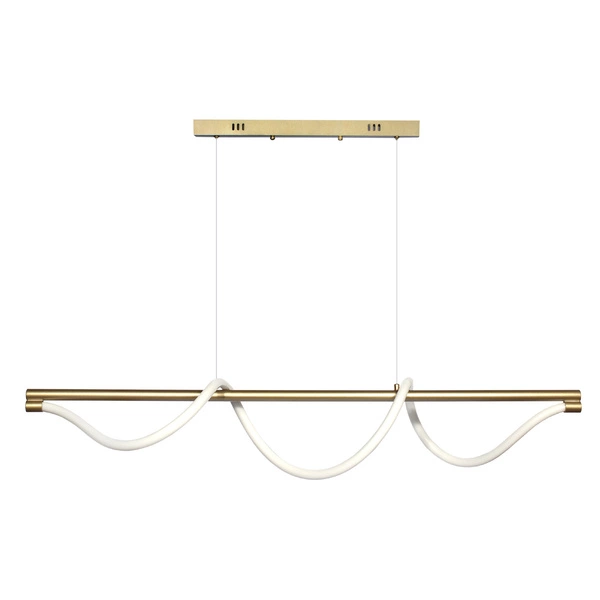 Lampa wisząca Serpente DDXZ004 GŁADKI 120cm LED 55W CCT + pilot | złoty