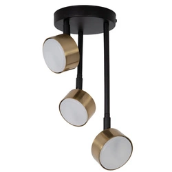 Lampa Sigma NEMO 3 plafon czarny/złoty szczotkowany 41088