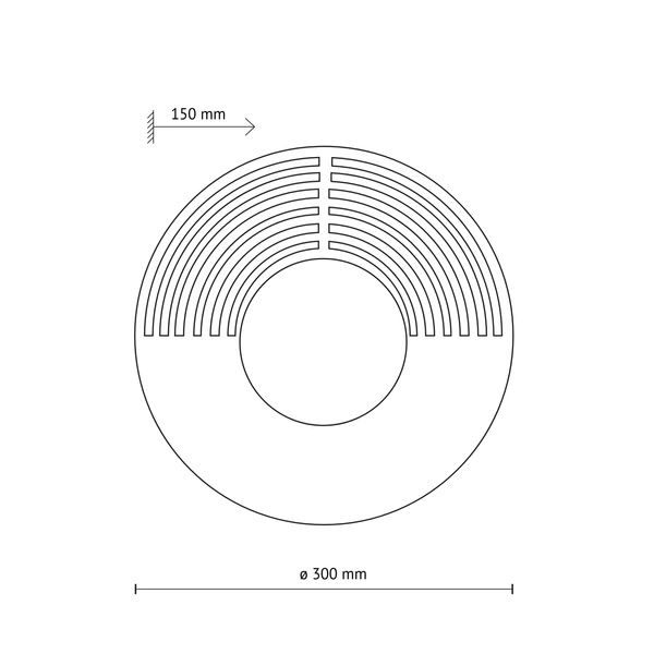 LUNAR WOOD KINKIET 1XG9 300