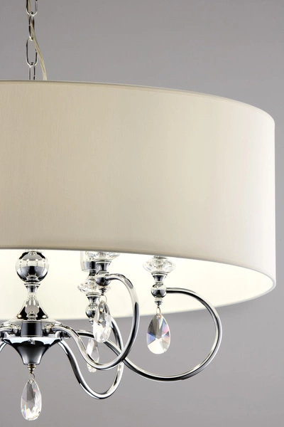 Klasyczna Lampa wisząca ELBA wys. 90cm 6xE27 15W IP20 | chrom połysk