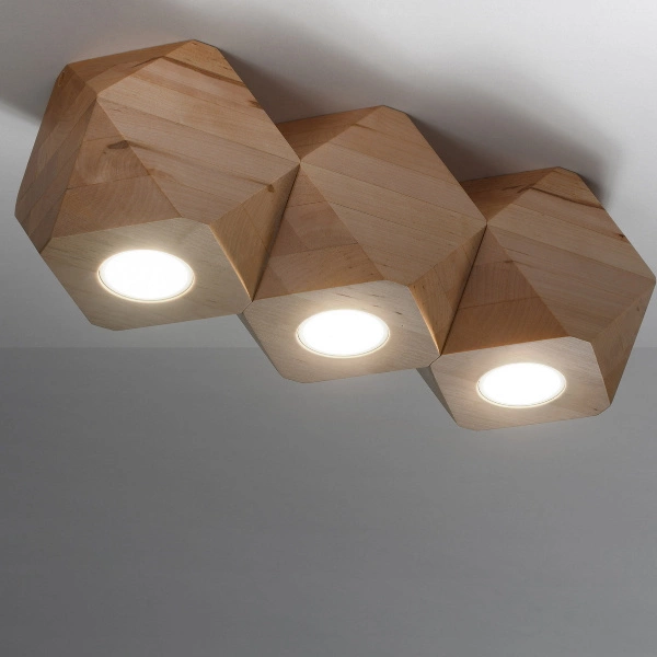 Plafon WOODY 3 naturalne drewno SL.1010